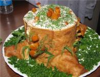 Оригінальний та святковий салат «Трухлявий пень
